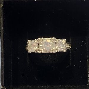 Platinum And Diamond Size 8 Estate Ring